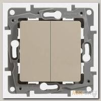 Выключатель двухклавишный Legrand Etika слоновая кость 672302