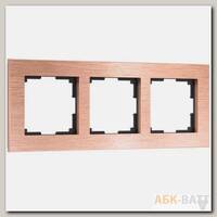 Рамка на 3 поста Aluminium (бронза) W0031712
