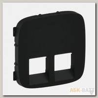 Лицевая панель Legrand Valena Allure для двойных розеток RJ-45 и RJ-11, антрацит 755428