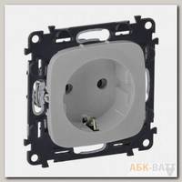 Розетка силовая Legrand Valena Allure 2K+3 на винтах, алюминий 753935
