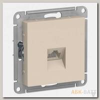 Розетка Schneider Electric Atlas Design RJ-45 кат. 5е, бежевая