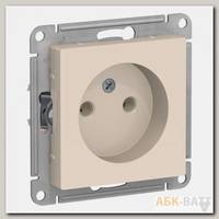 Розетка силовая Schneider Electric Atlas Design без заземления, бежевая