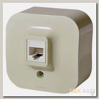 Телефонная розетка RJ11 Quteo IP 20 Слоновая кость