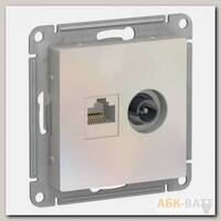 Розетка TV+RJ-45 Schneider Electric Atlas Design жемчуг