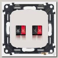 Розетка для колонок Legrand Valena Allure двойная, белая 753078+755375